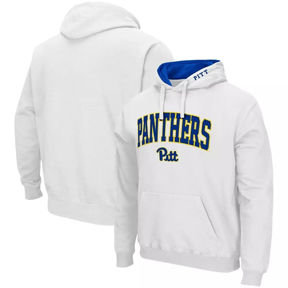 Men's Colosseum White Pitt Panthers Arch & Logo 3.0 Pullover Hoodie,  Product Image
