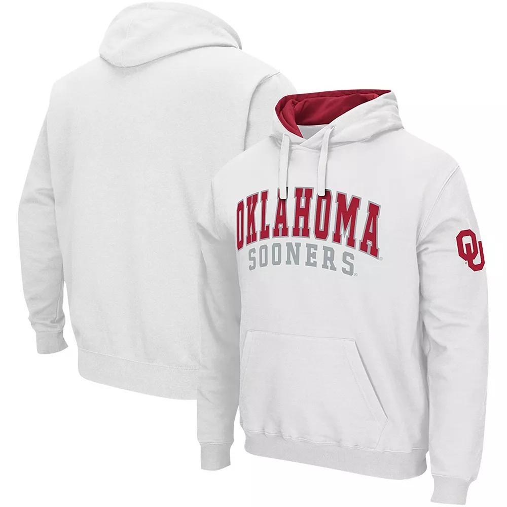 Men's Colosseum White Oklahoma Sooners Double Arch Pullover Hoodie,  Product Image