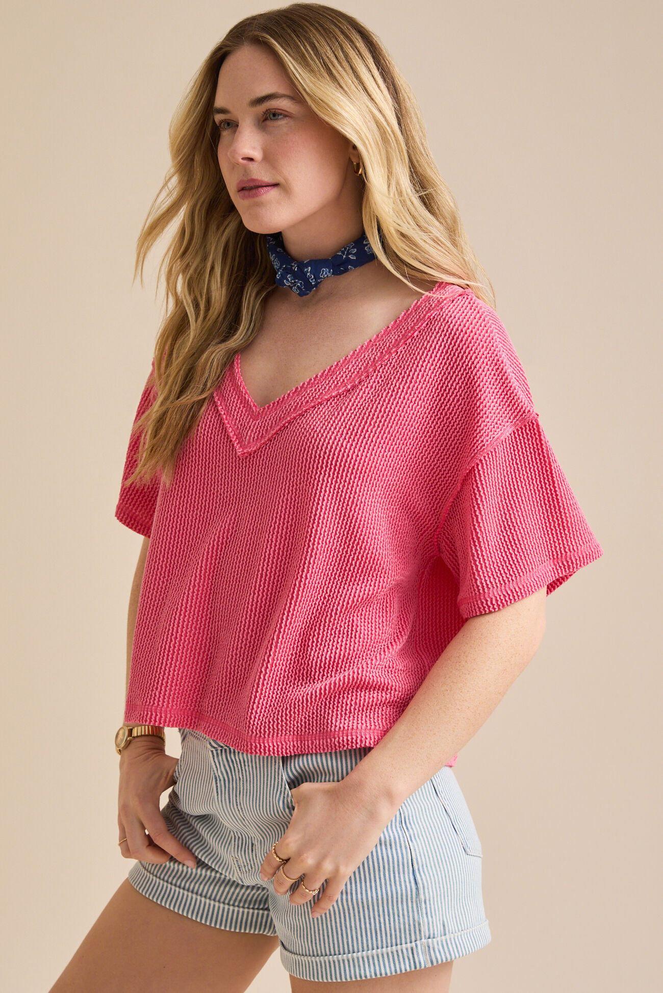 Ada Ribbed Boxy Tee Product Image