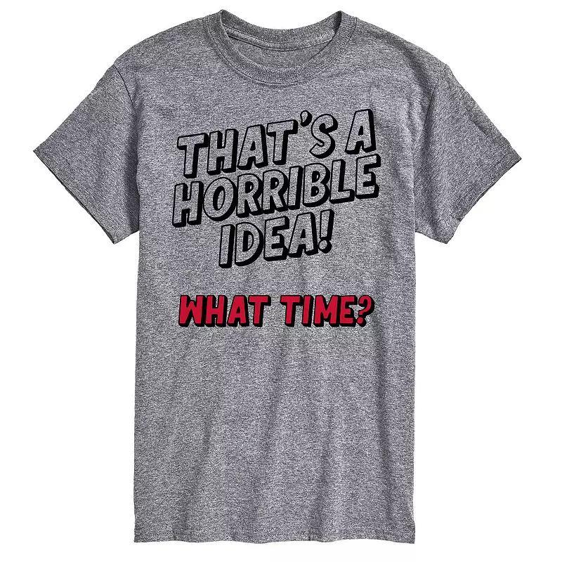 Big & Tall "Thats A Horrible Idea" Graphic Tee, Men's, Size: XXL Tall, Gray Product Image