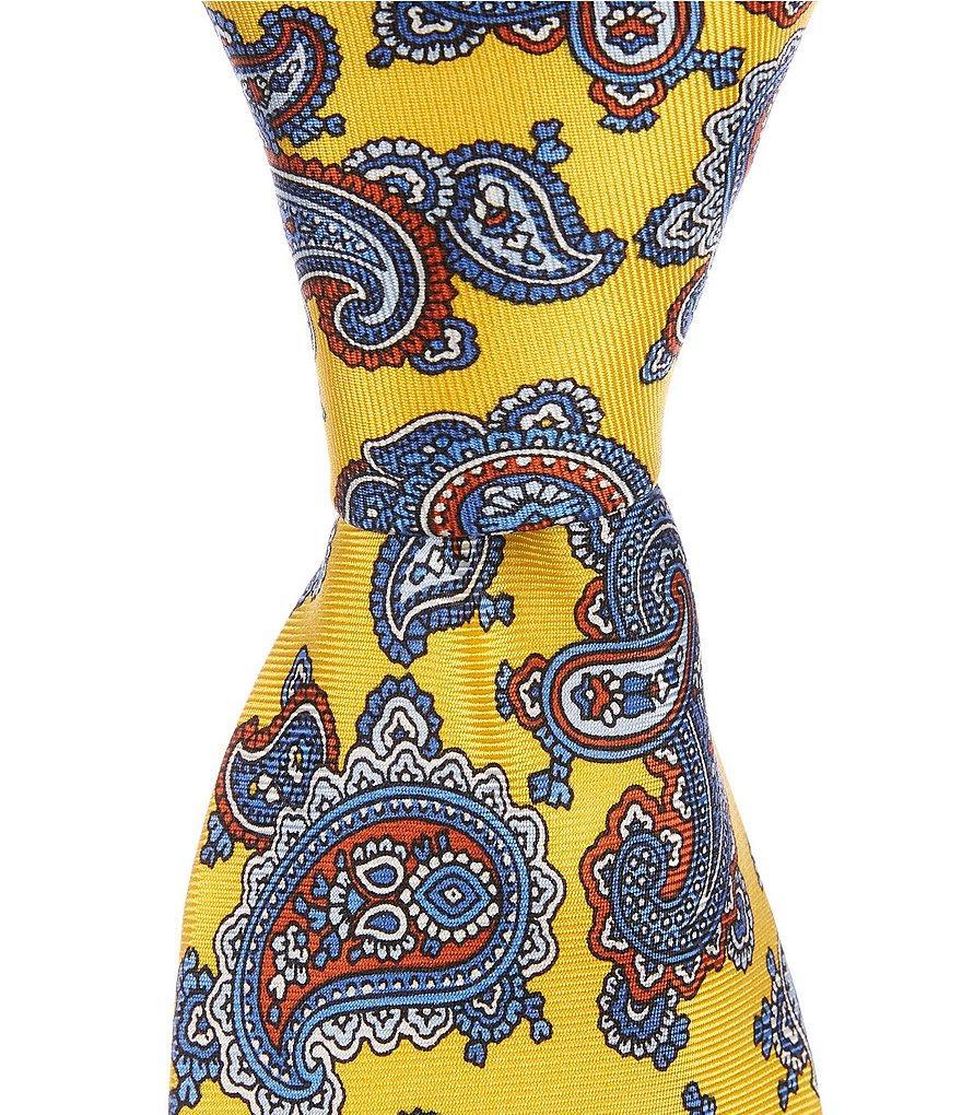 Roundtree & Yorke Paisley Print 3 1/8#double; Woven Silk Tie Product Image