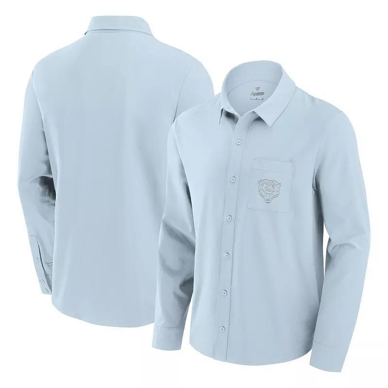 Men's Fanatics Signature Light Blue Detroit Lions Front Office Long Sleeve Button-Up Shirt, Size: 5XL Product Image