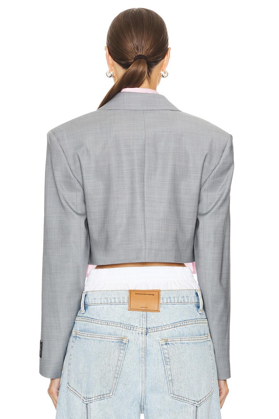 Prestyled Cropped Blazer With Poplin Dickies Alexander Wang Product Image