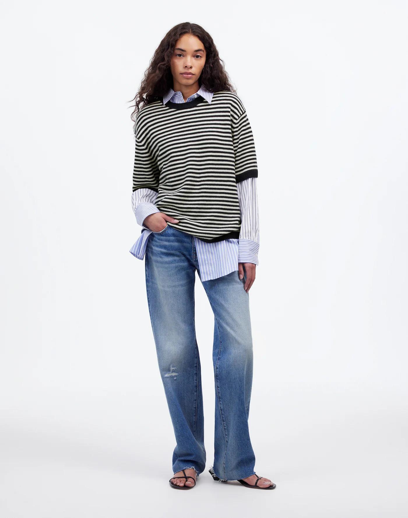 Relaxed Cashmere Sweater Tee Product Image