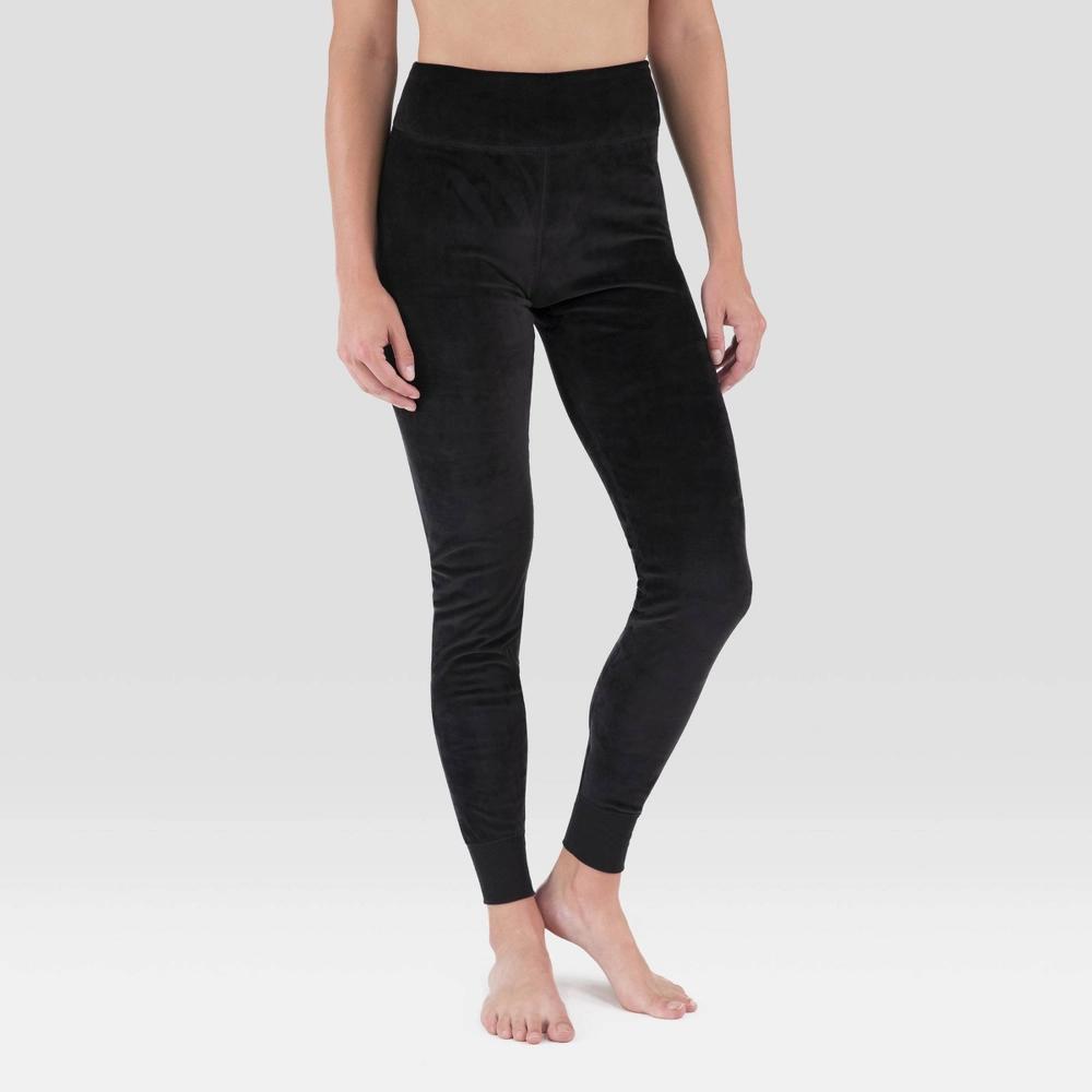 Wander by Hottotties Womens Velour Thermal Leggings - Black Product Image