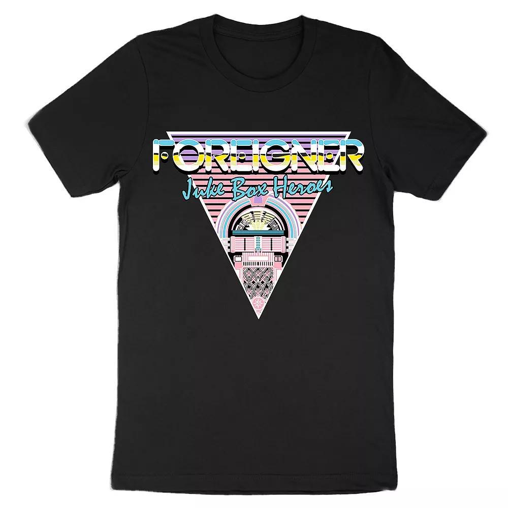 Men's Foreigner Jukebox Heroes 80s Tee, Size: Small, Blue Product Image