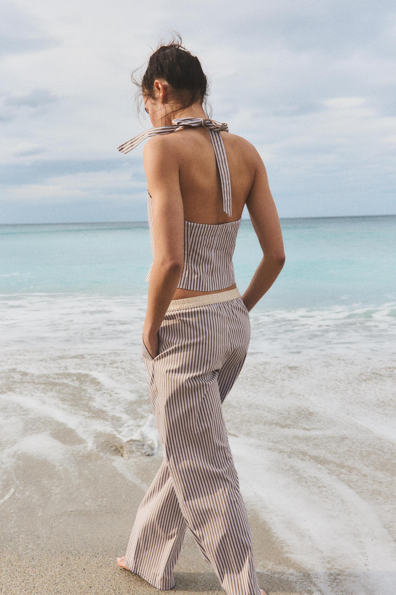 CONTRAST STRIPE PAJAMA PANTS Product Image