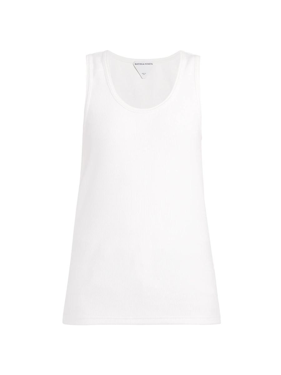 Dry Stretch Cotton Ribbed Tank Top Product Image