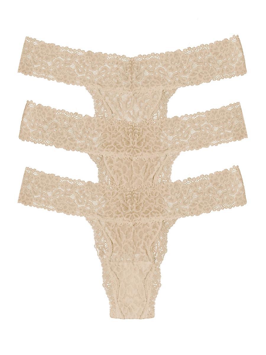 Womens 3-Pack Lace Thongs Product Image