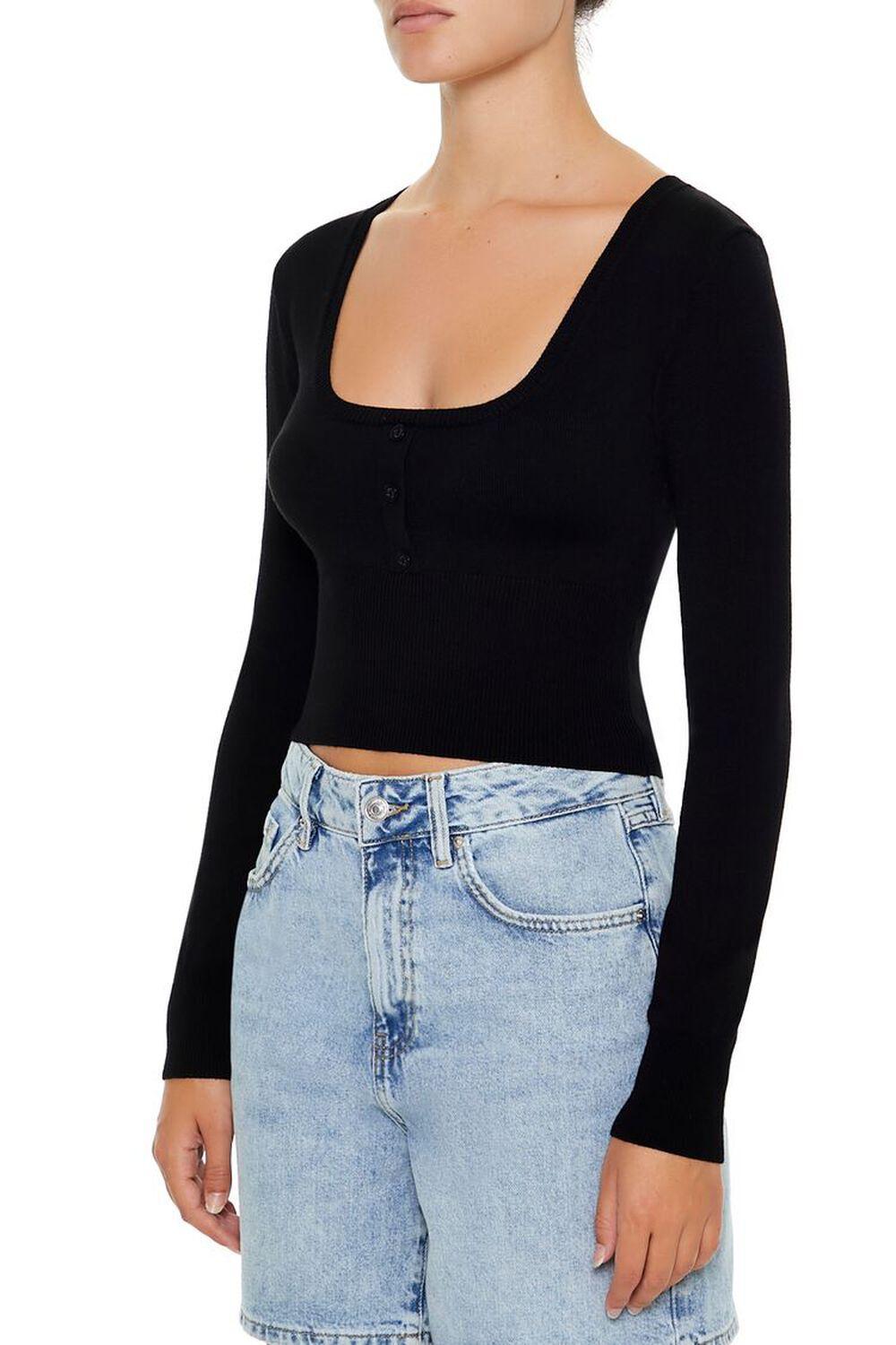 Fitted Square-Neck Sweater | Forever 21 Product Image