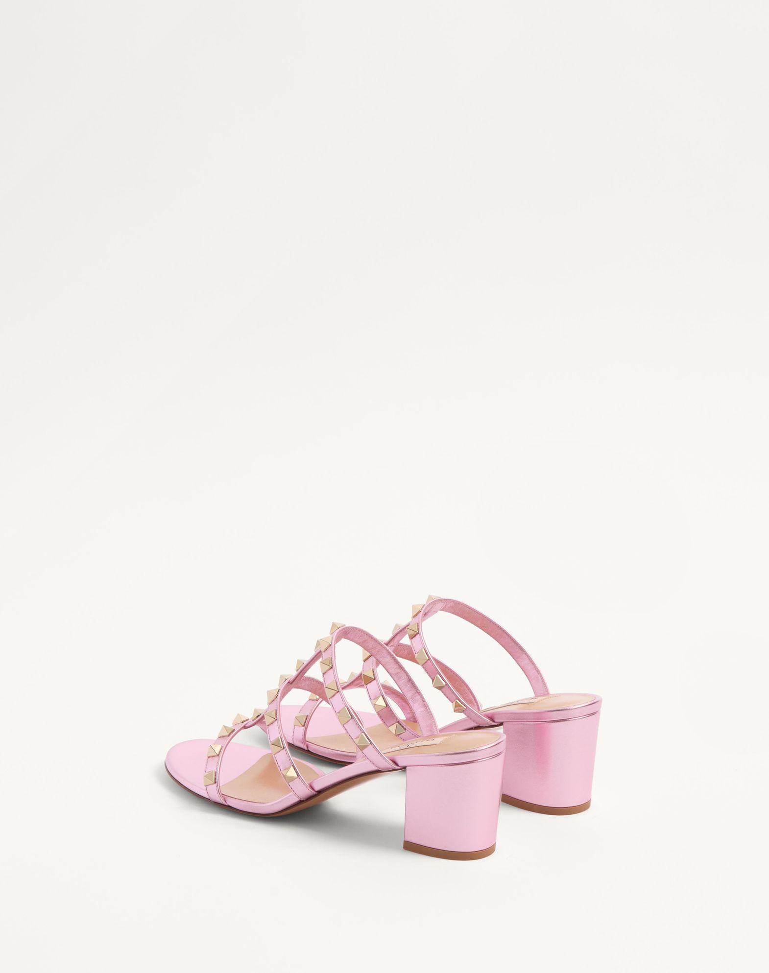 Rockstud Slide Sandal In Laminated Nappa 60Mm Product Image