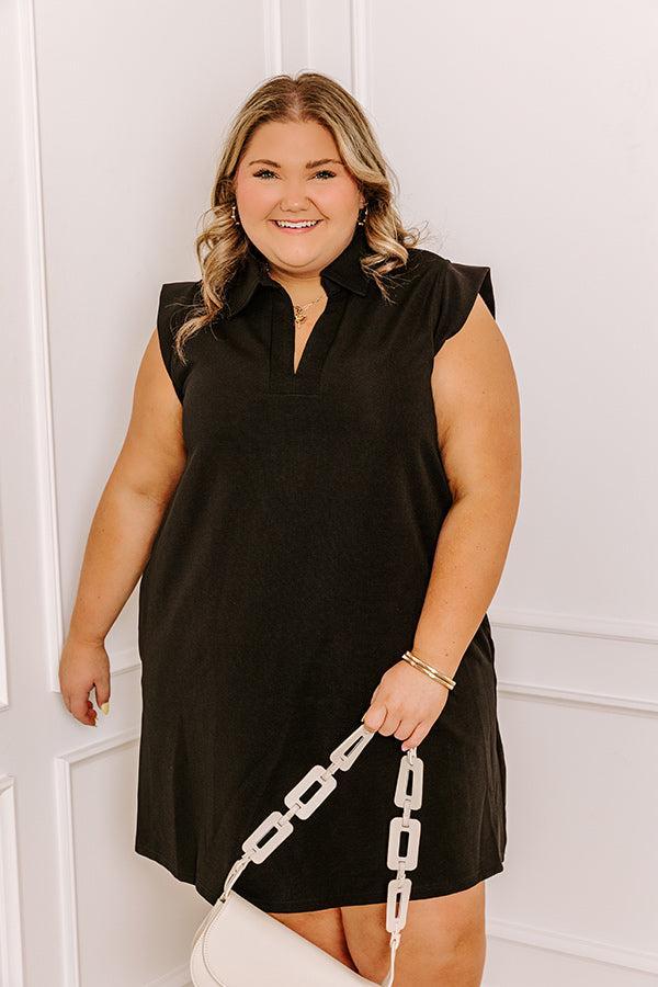 Coastal Dreamer Mini Dress in Black Curves Product Image