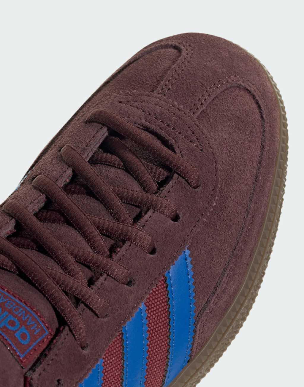 adidas Originals Handball Spezial sneakers in maroon and dark blue Product Image