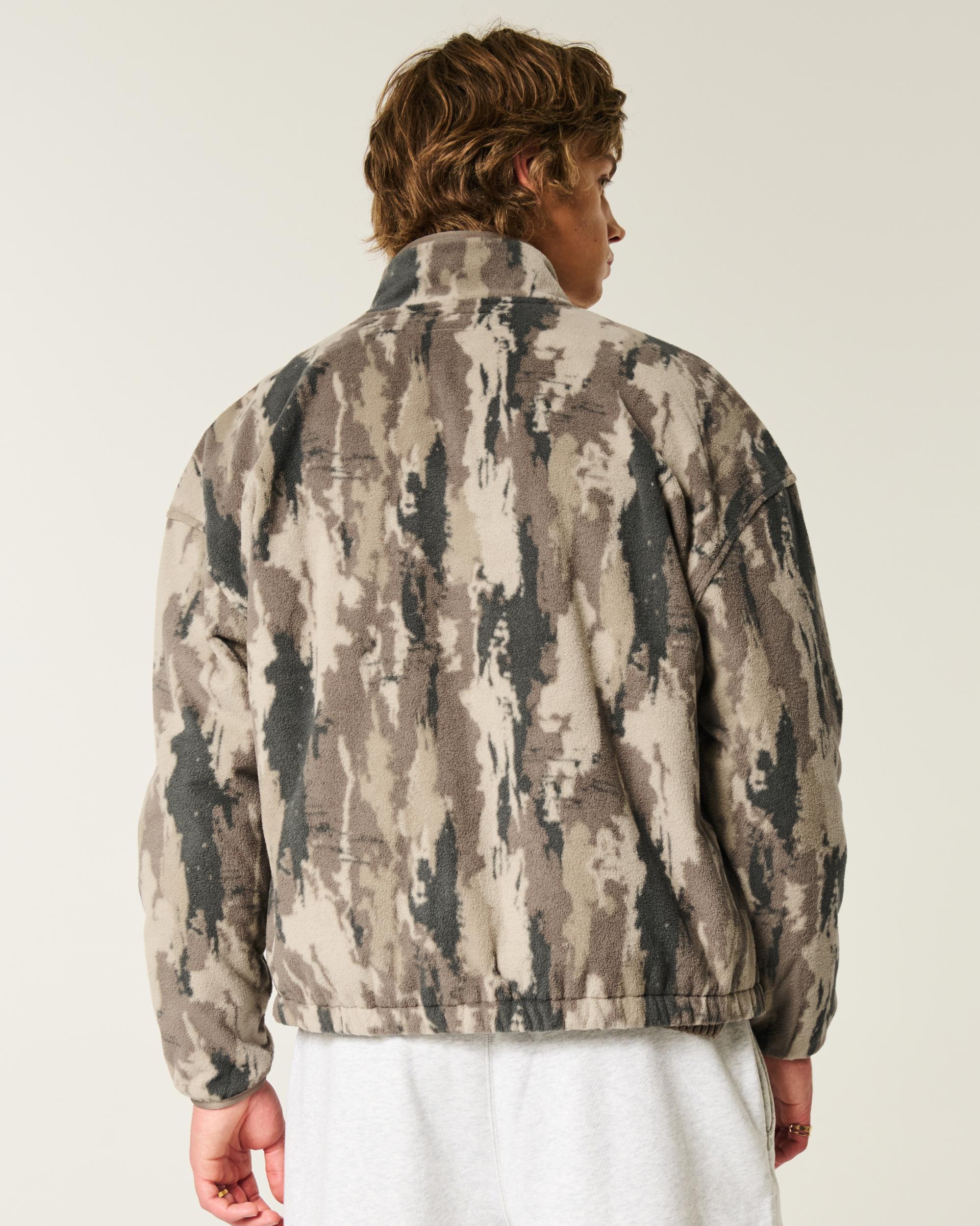 Thermal Fleece Plaid Half-Zip Sweatshirt Product Image