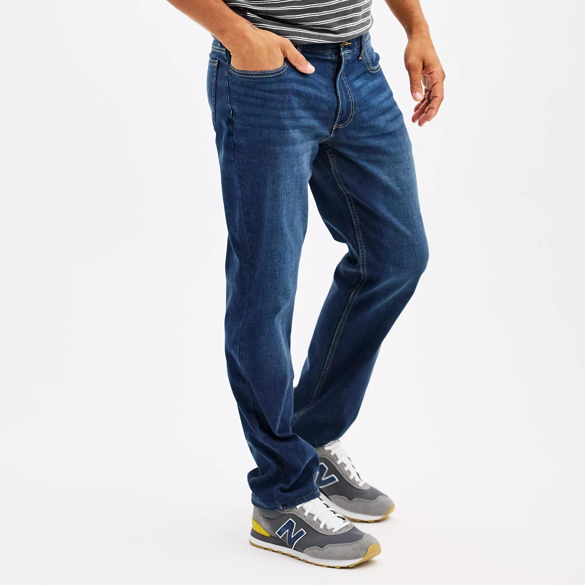 Men's Sonoma Goods For Life® Straight-Fit Flexwear Jean, Size: 34X34, Rinse Blue Product Image