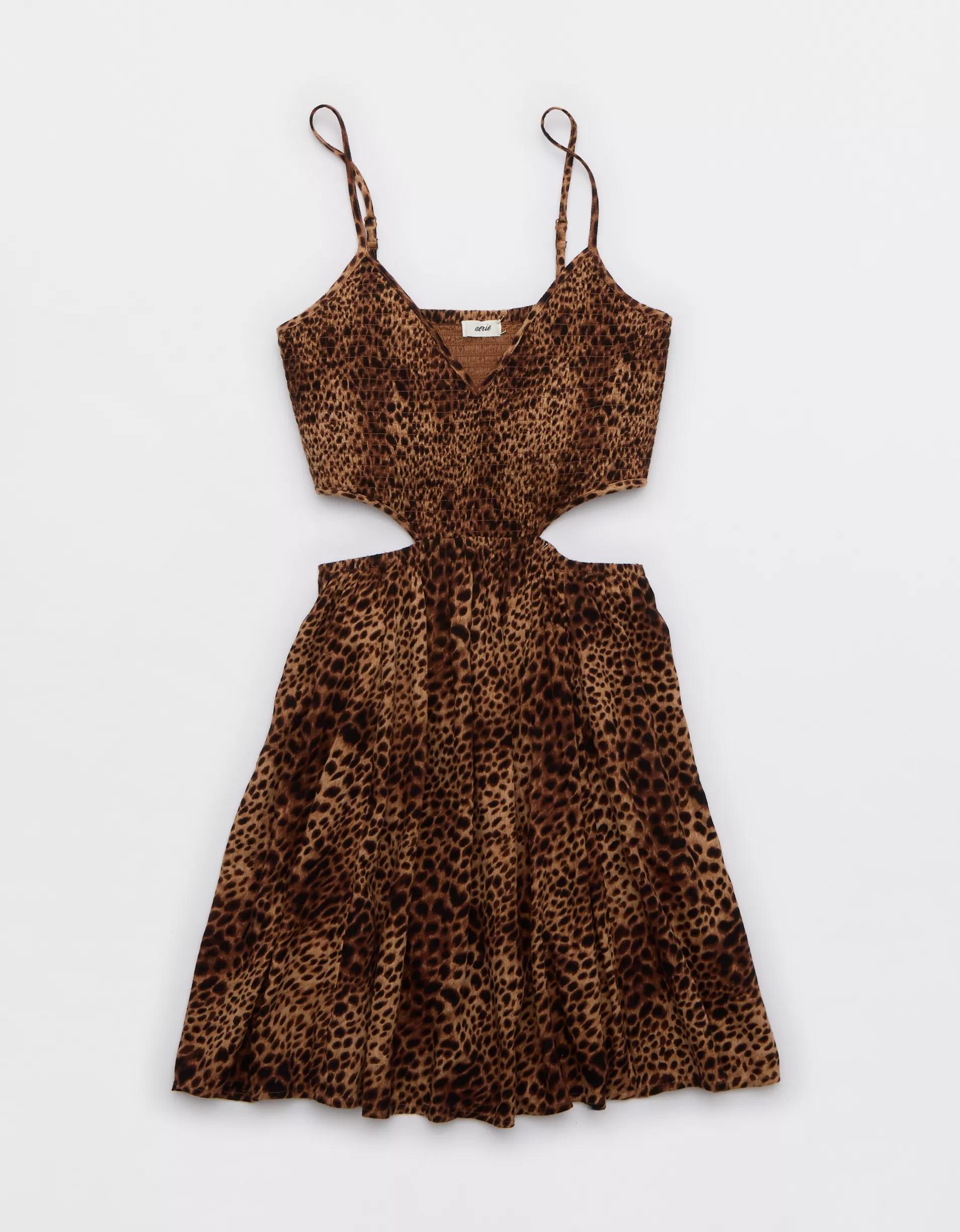 Aerie Smocked Cut Out Mini Dress Product Image