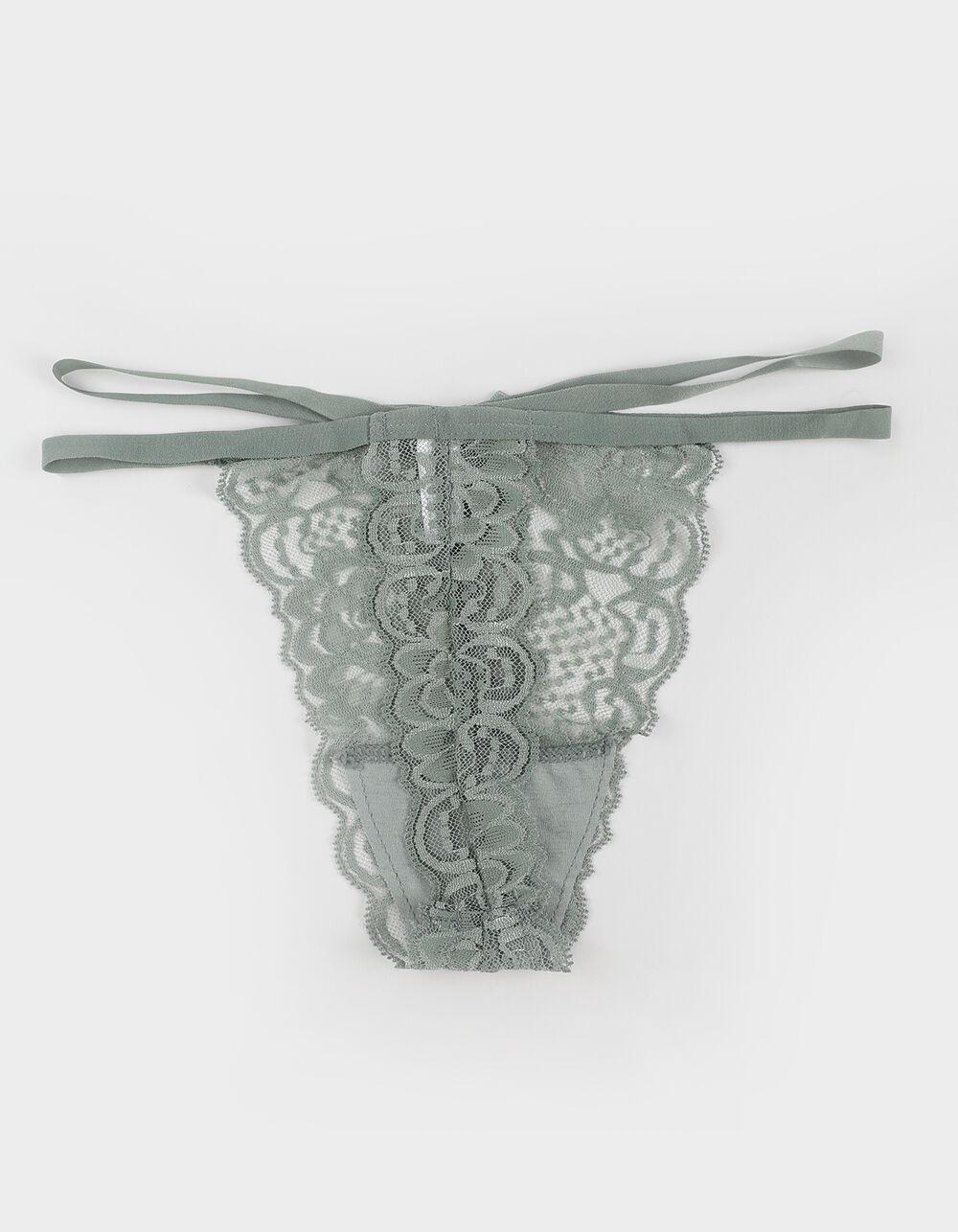 FULL TILT Double Side Strap Lace Thong Product Image