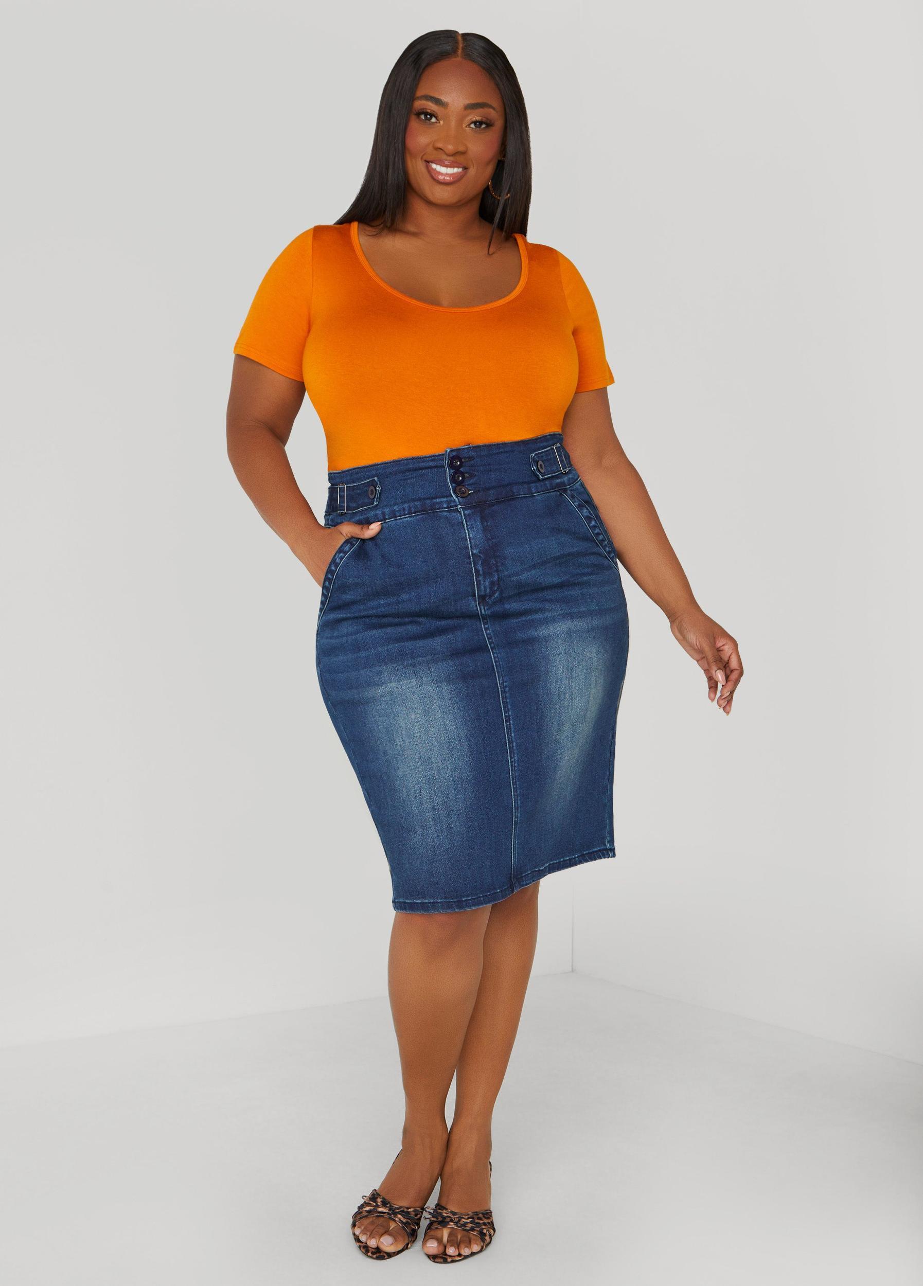 Plus Size Basic Scoop Neck Tee Ashley Stewart Product Image