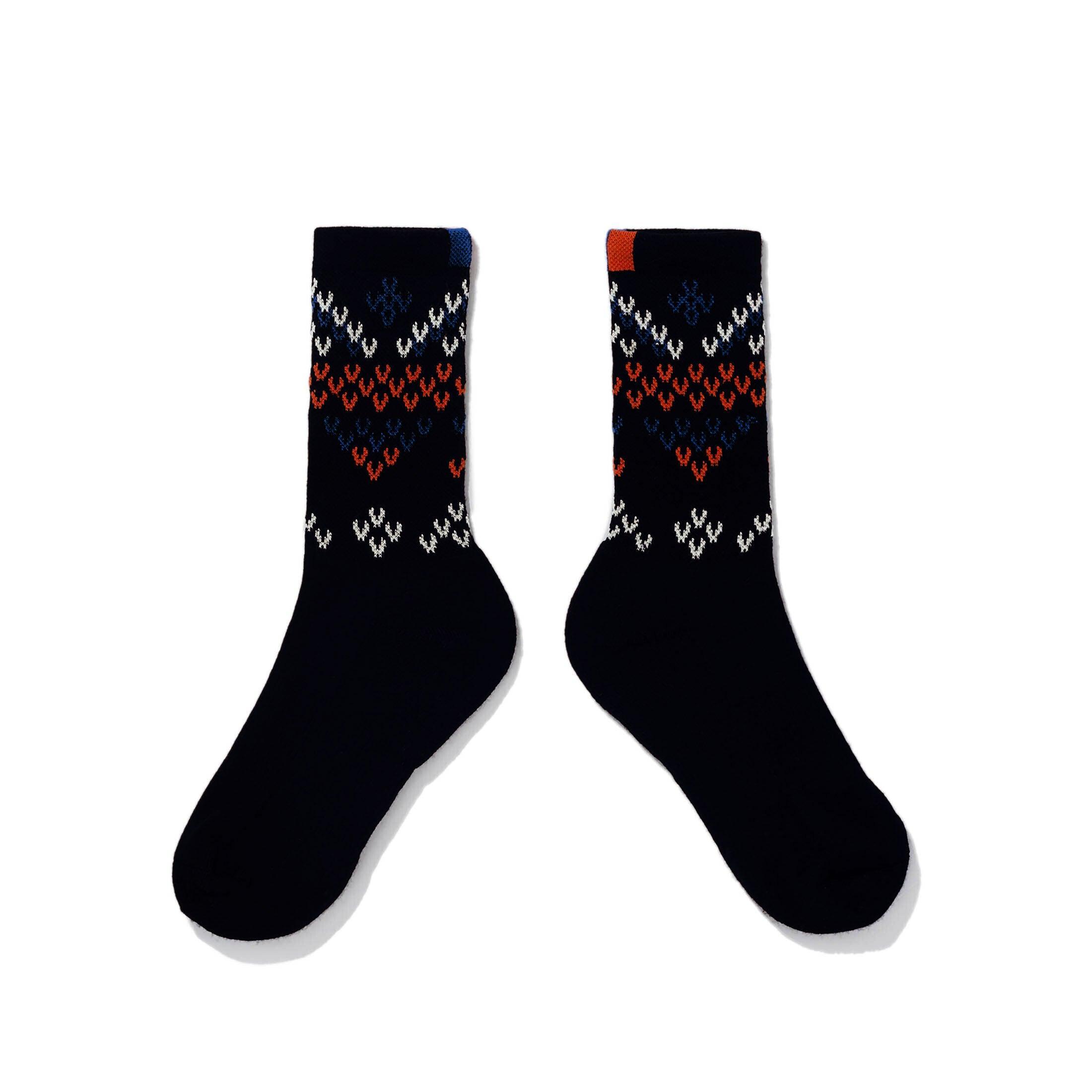 The Women's Fair Isle Sock - Black Product Image