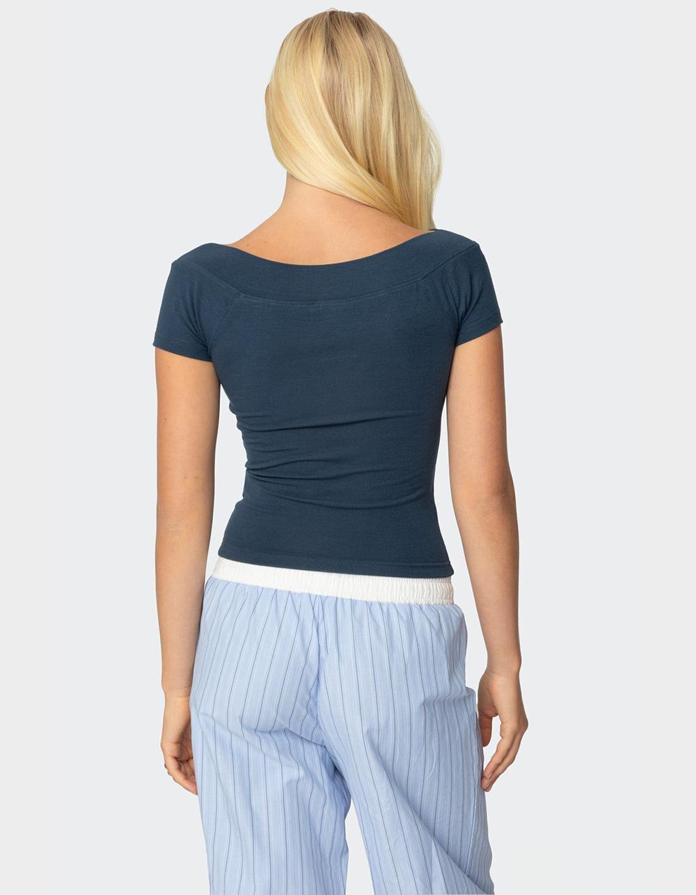 EDIKTED Becca Boat Neck Top Product Image