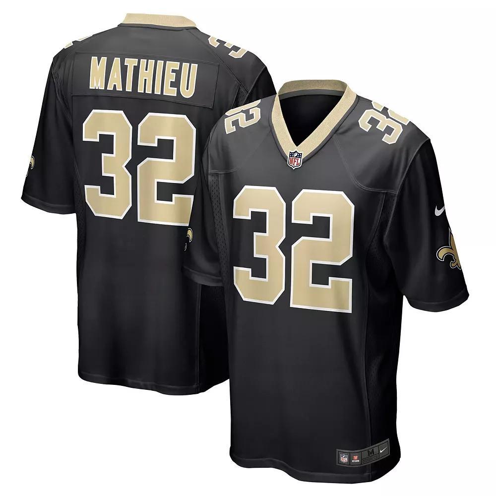Men's Nike Tyrann Mathieu Black New Orleans Saints Game Jersey,  Product Image