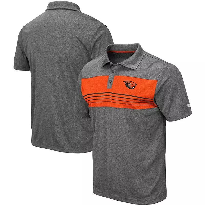 Men's Colosseum Heathered Charcoal Oregon State Beavers Smithers Polo,  Product Image
