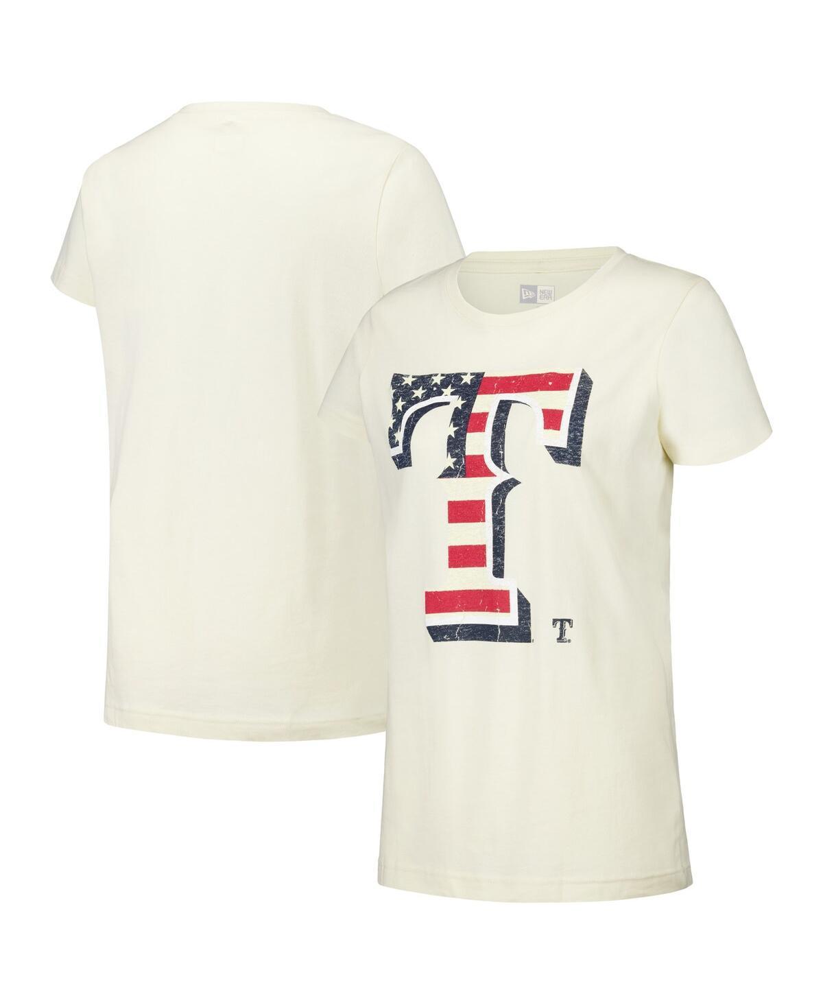 Womens New Era Cream Texas Rangers Vintage T-Shirt Product Image