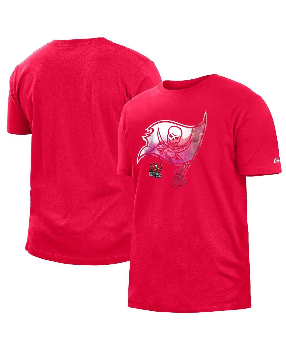 Men's New Era Red Tampa Bay Buccaneers 2022 Sideline Ink Dye T-Shirt, Size: Small Product Image