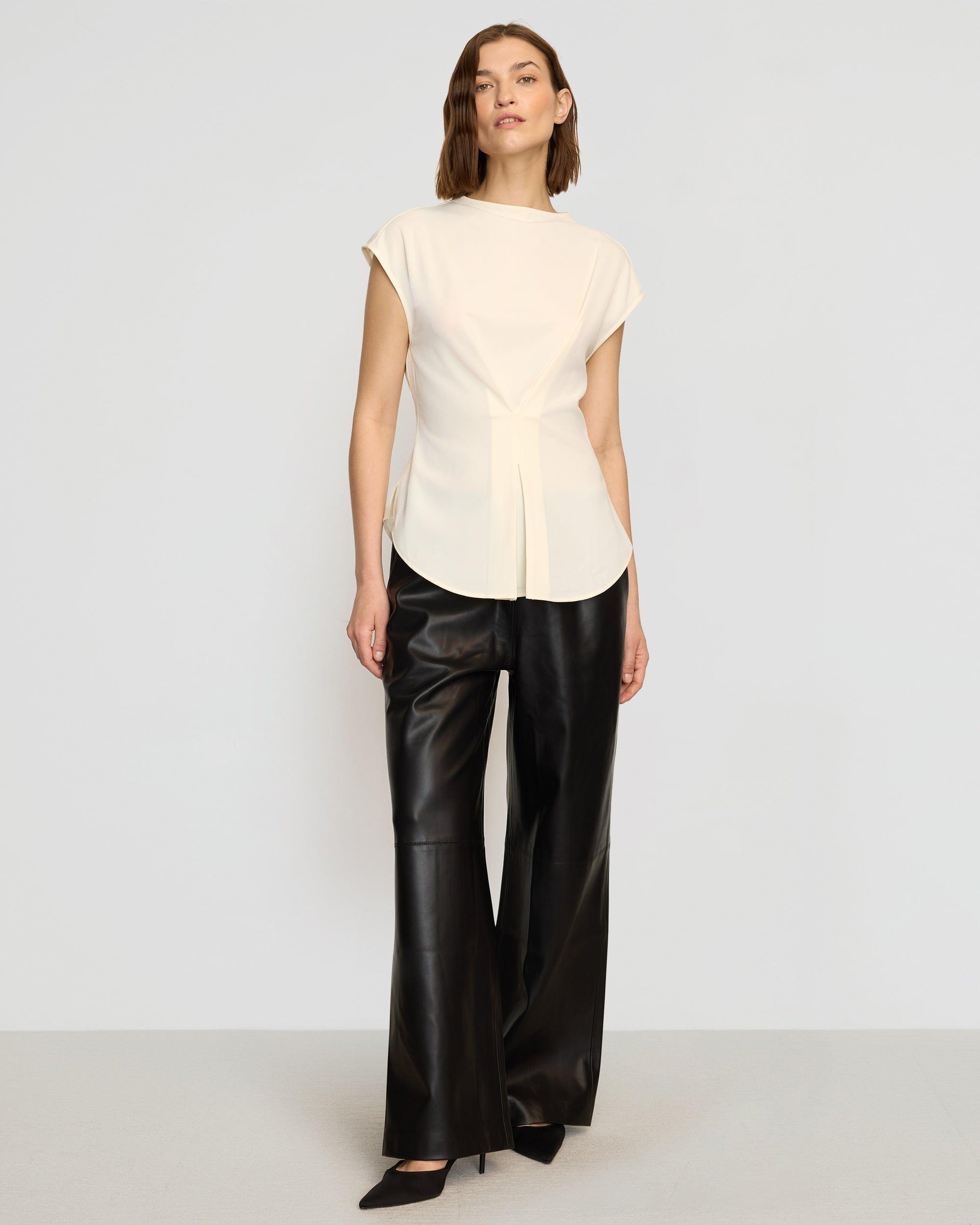 Jacqueline Semi-Sheer Crepe Blouse Product Image
