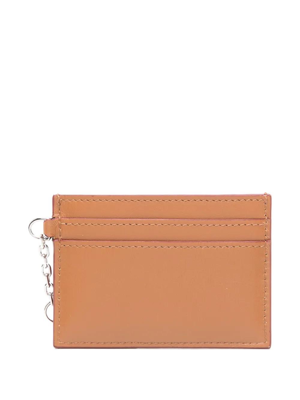 ALEXANDER MCQUEEN Sling Card Holder In Brown Product Image