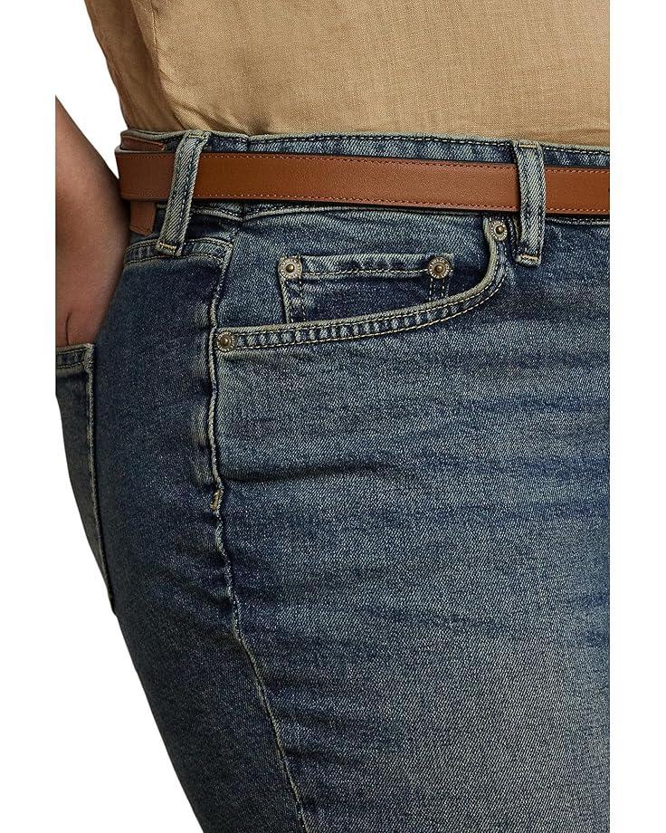 Plus Size Amy Crop Straight Leg- Roll Up Fray Product Image