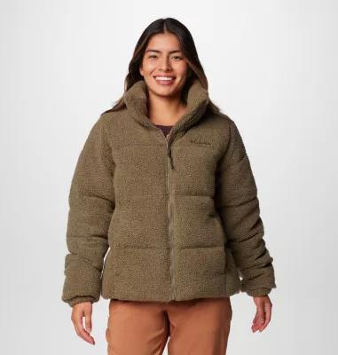 Women's Columbia Puffect Sherpa Puffer Jacket, Size: XXL, Black Product Image