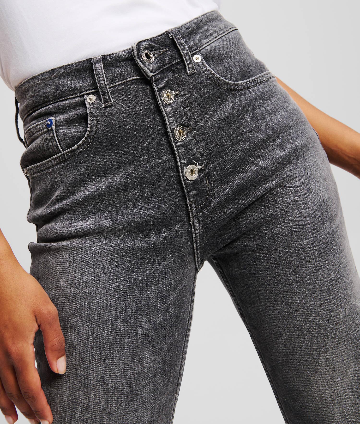 HIGH-RISE BUTTON-FLY FLARED JEANS Product Image