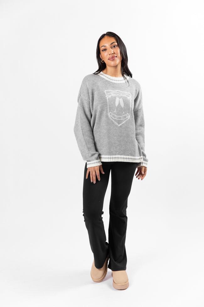 Stay At Home Club Grey Sweater FINAL SALE Product Image