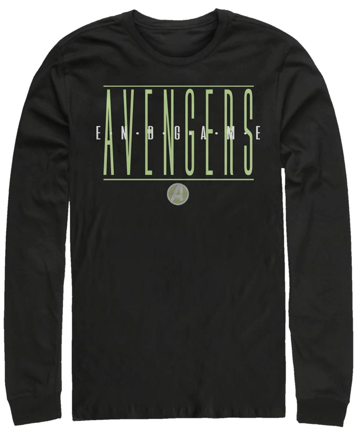 Marvel Mens Avengers Endgame Text Logo, Long Sleeve T-shirt Product Image