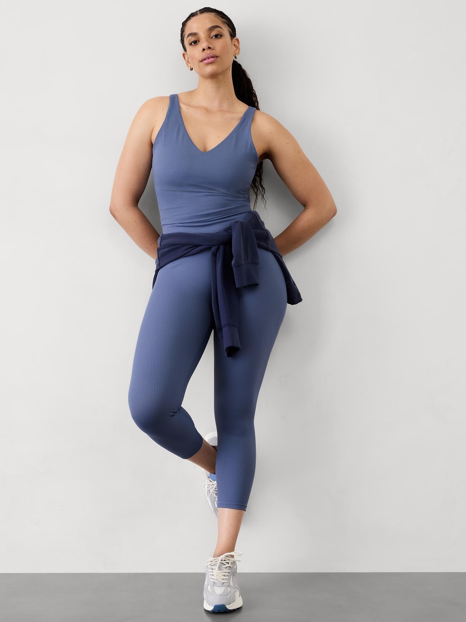 Transcend V Neck Rib Crop Sports Bra A-C Product Image