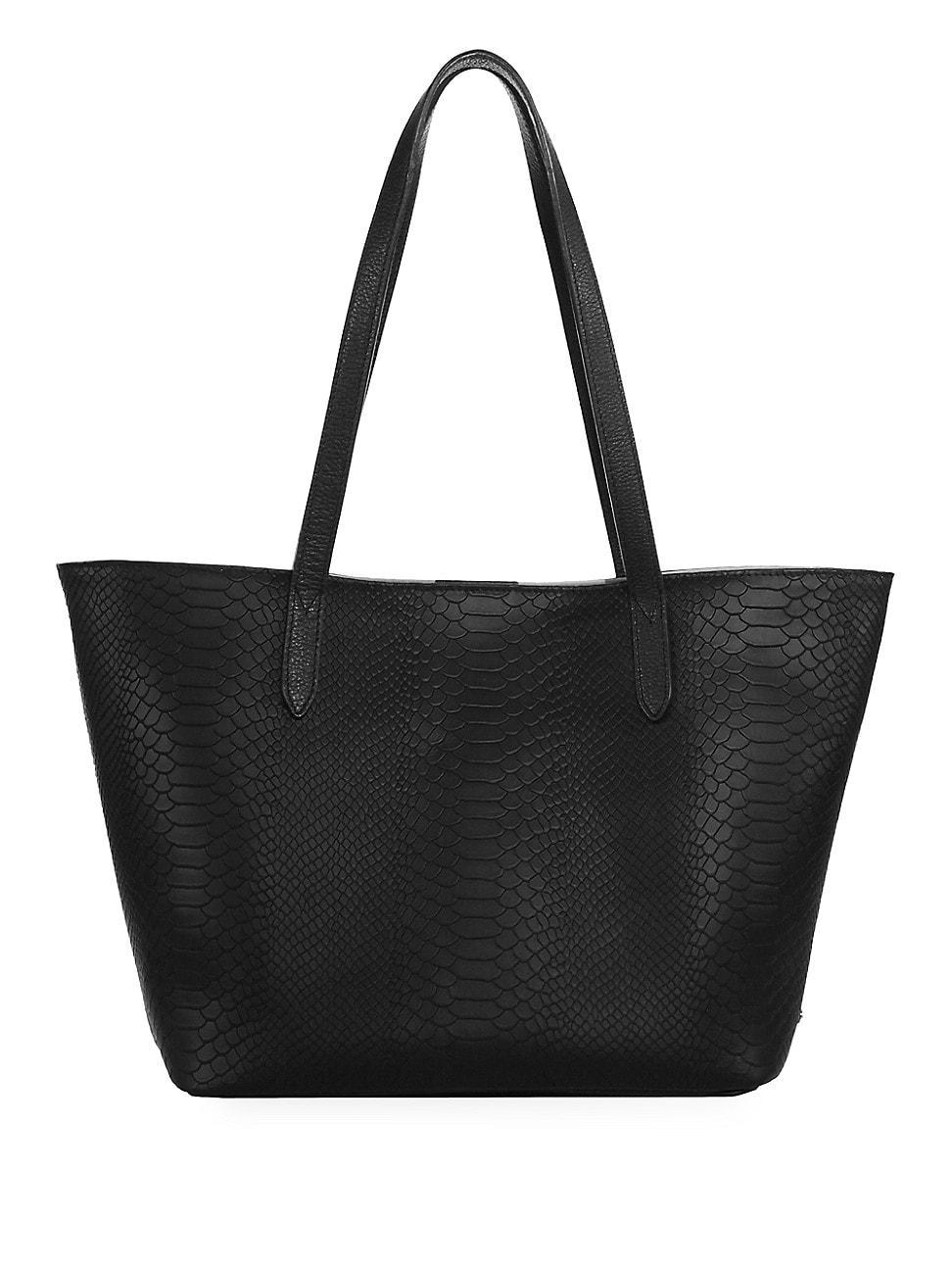 Teddie Python-Embossed Leather Tote Product Image