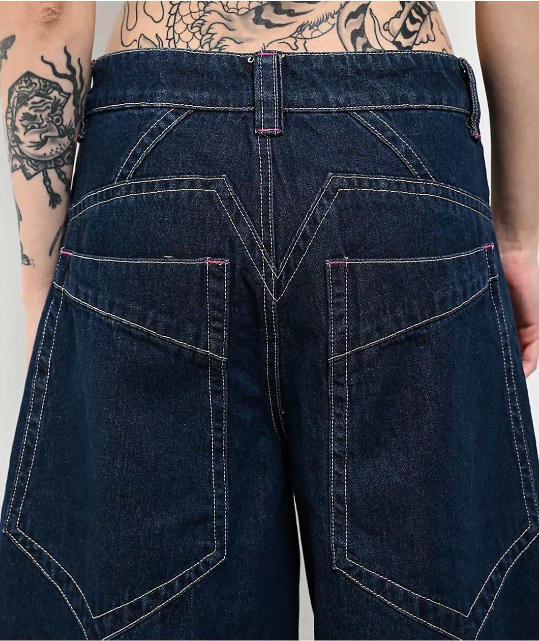 A.LAB Analog Star Turntable Denim Shorts Product Image