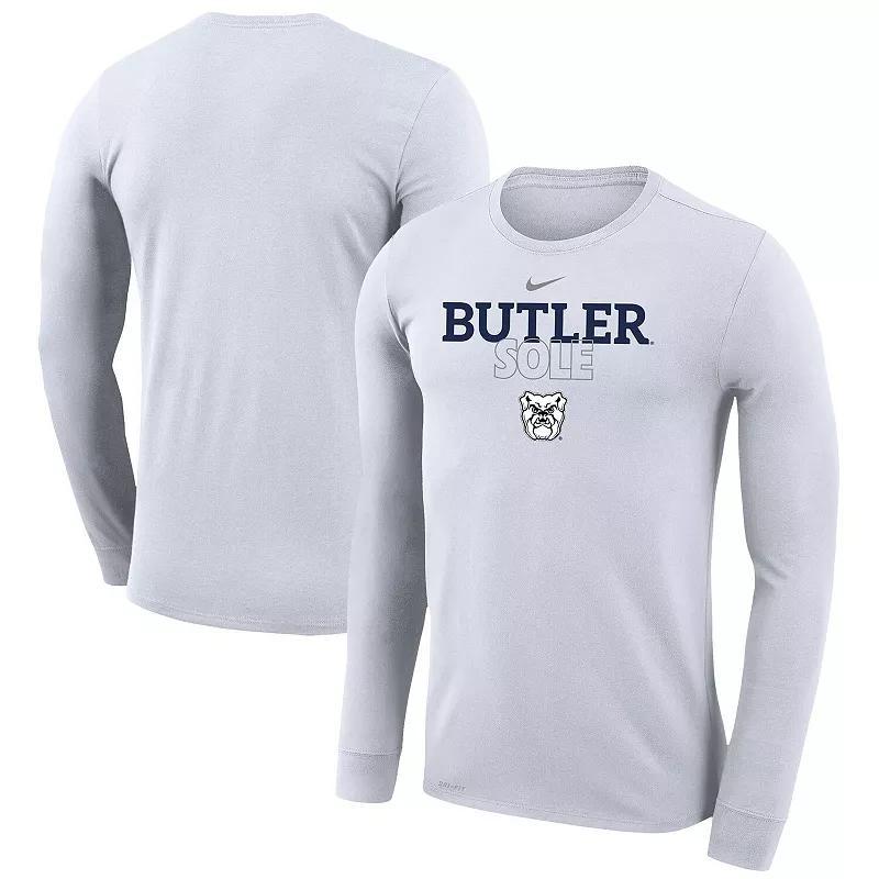 Nike White Butler Bulldogs 2023 On Court Bench Long Sleeve T-Shirt, Men's, Size: XL, But White Product Image