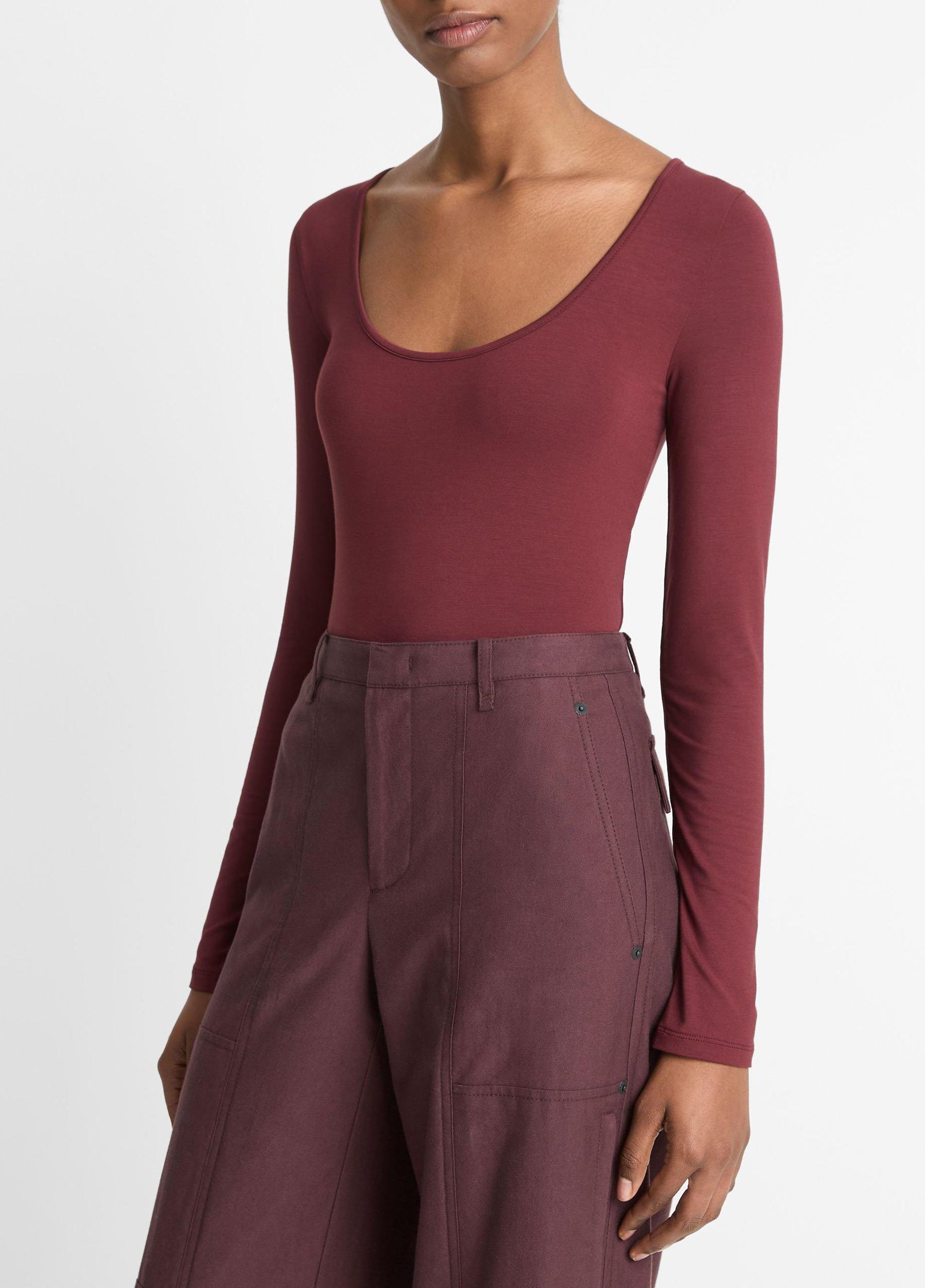 Long-Sleeve Scoop Neck T-Shirt Product Image