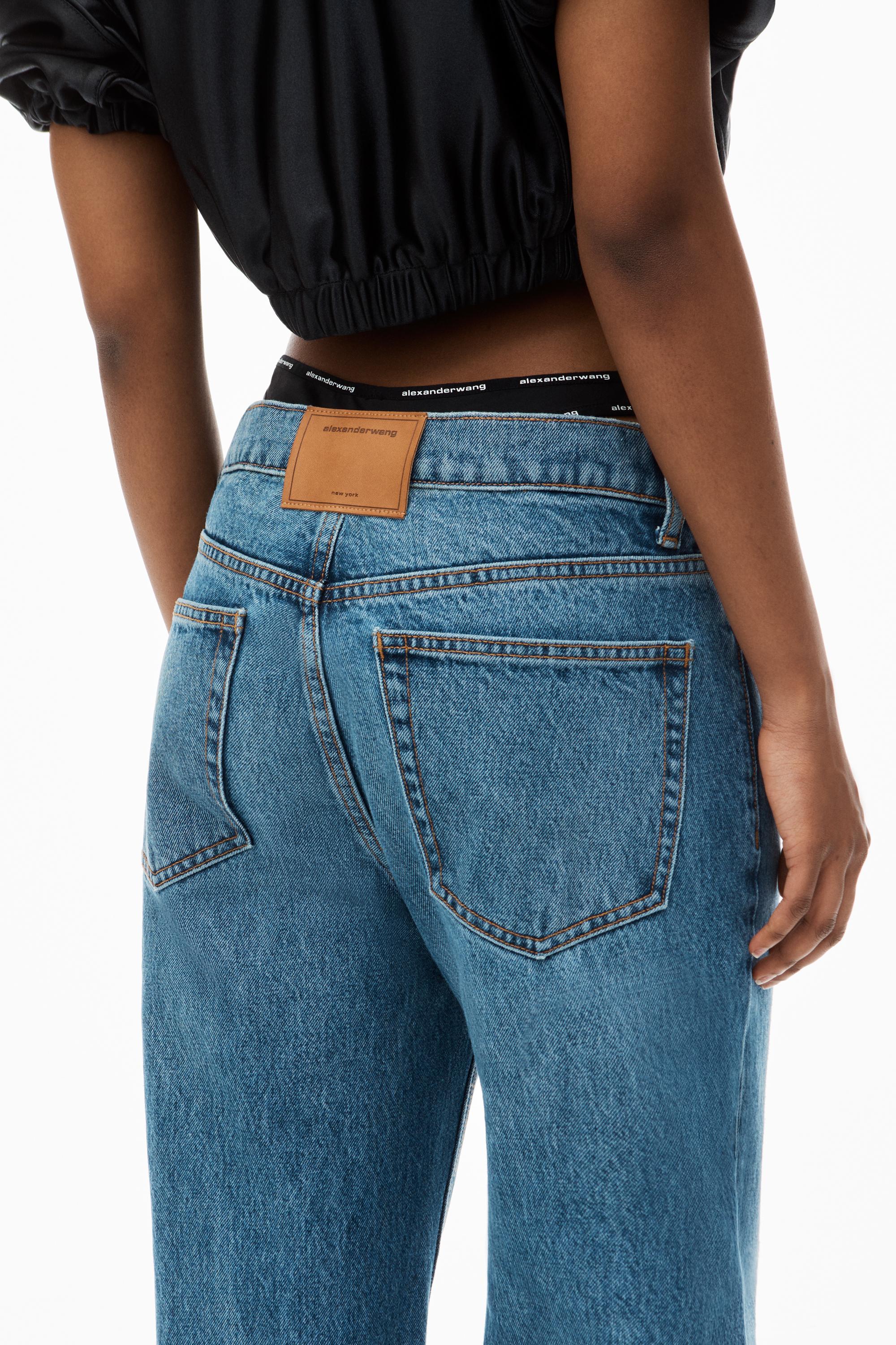 Mid-rise Jeans With Pre-styled Logo Brief Product Image