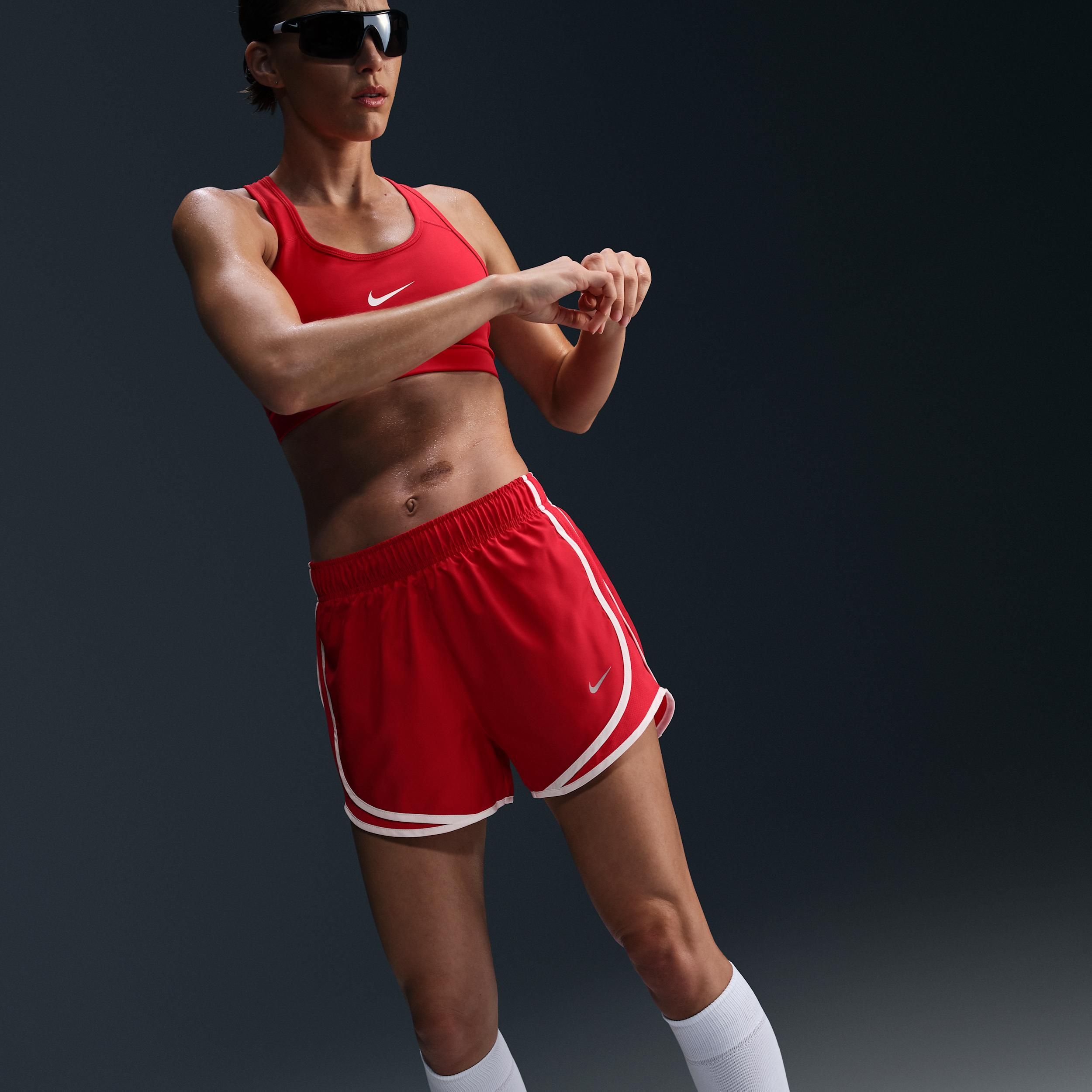 Nike Womens Tempo Dri-FIT Mid-Rise Brief-Lined Running Shorts | HM6096-657 Product Image