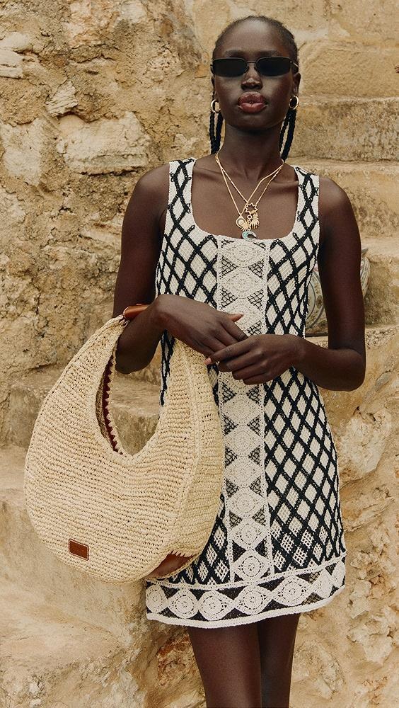 STAUD Large Raffia Moon Tote Bag | Shopbop Product Image