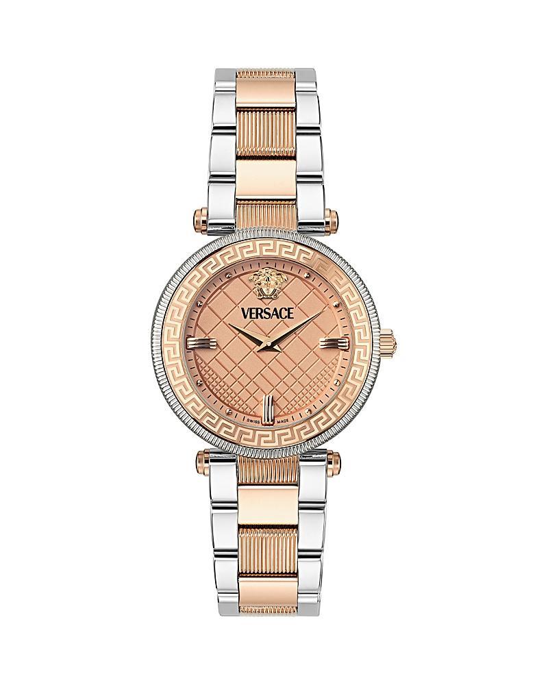 Versace Womens Gold Dial Reve Analog Two Tone Stainless Steel Bracelet Watch Product Image