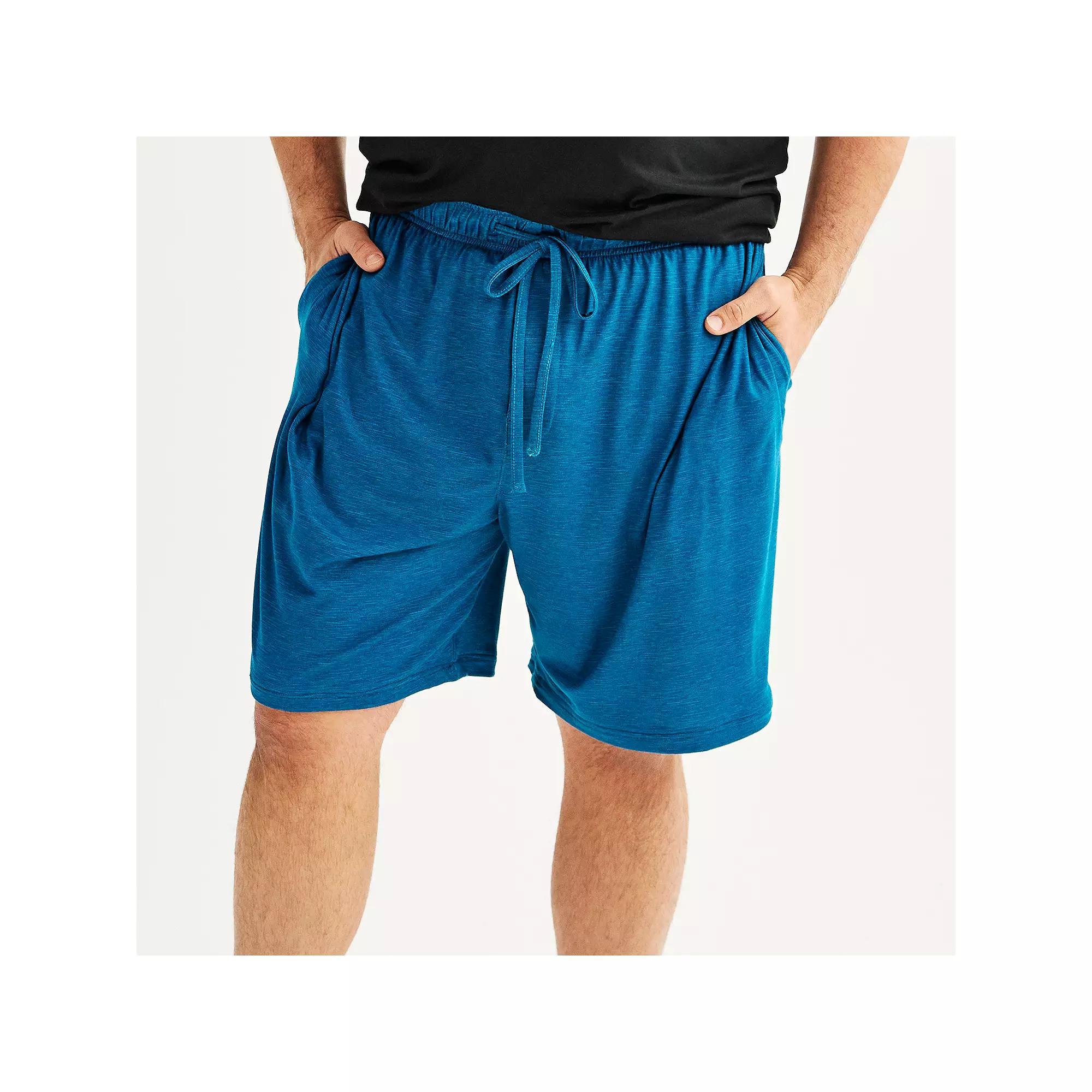 Big & Tall Sonoma Goods For Life® Supersoft Pajama Shorts, Men's, Size: Large Tall, Blue Space Dye Product Image