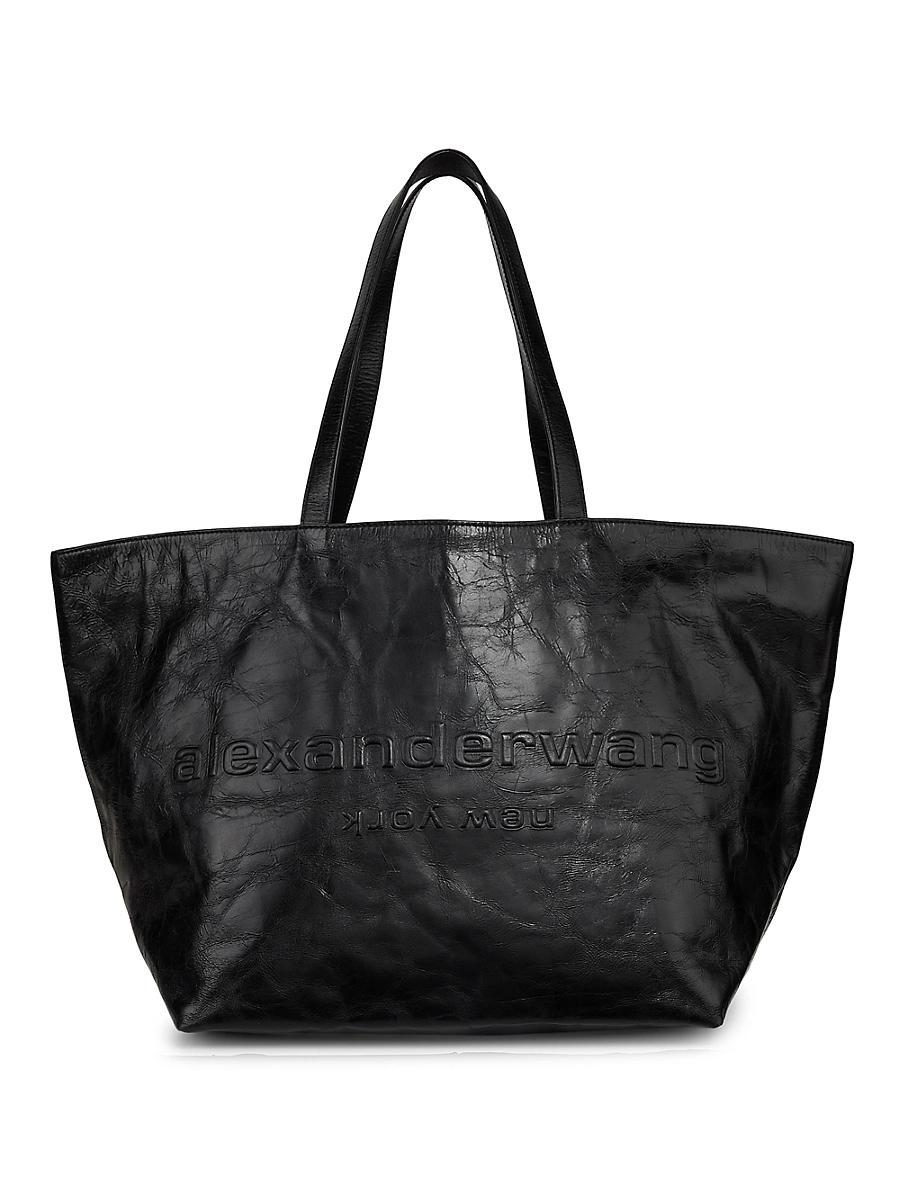 Womens Large Crackle Patent Leather Tote Bag Product Image