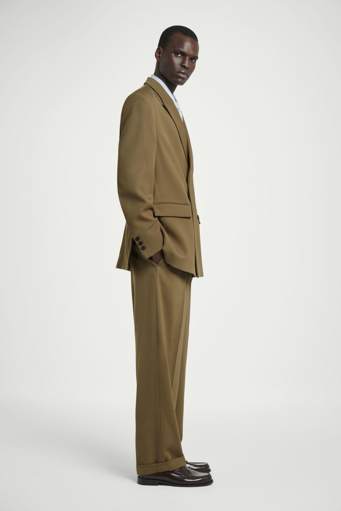 WOOL-TWILL TURN-UP PANTS Product Image