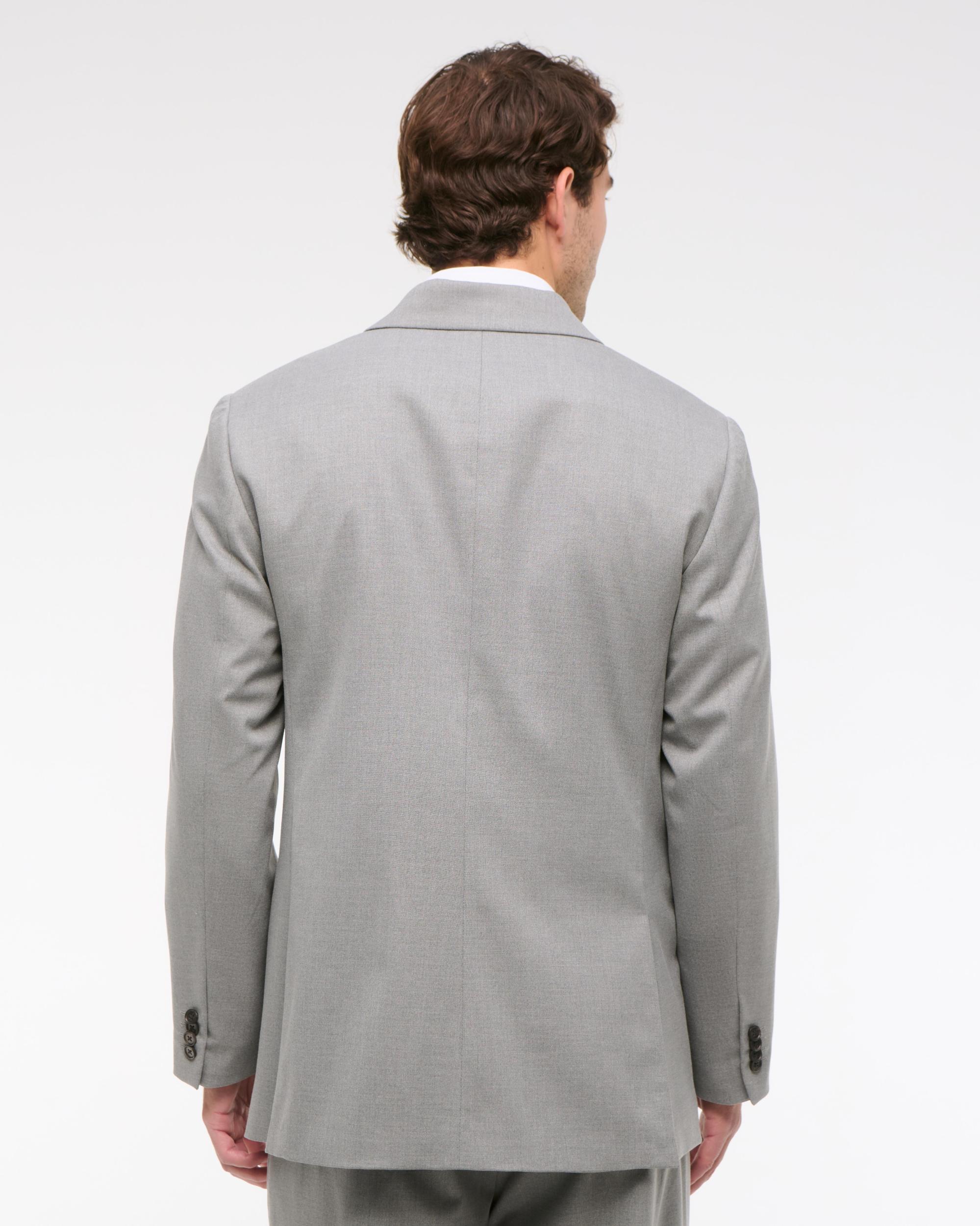 The A&F Collins Double-Breasted Cotton-Texture Blazer Product Image