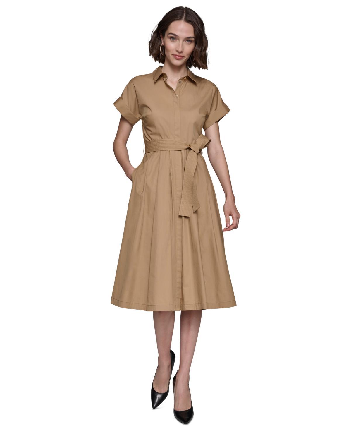 Women's Poplin Grommet Shirtdress Product Image