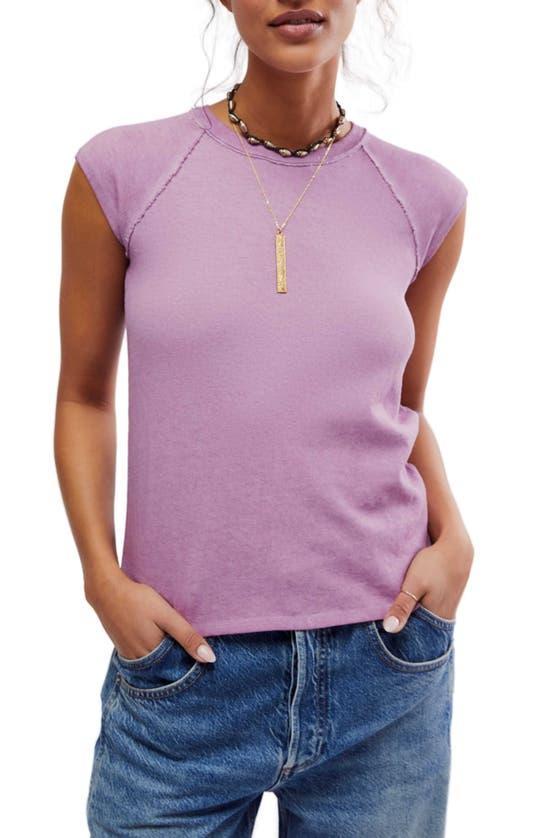 Riley Seamed T-shirt In Mauve Mouse Product Image